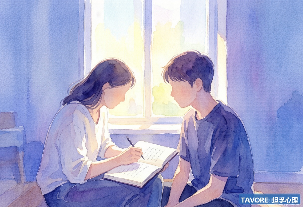 温暖的家庭场景插画