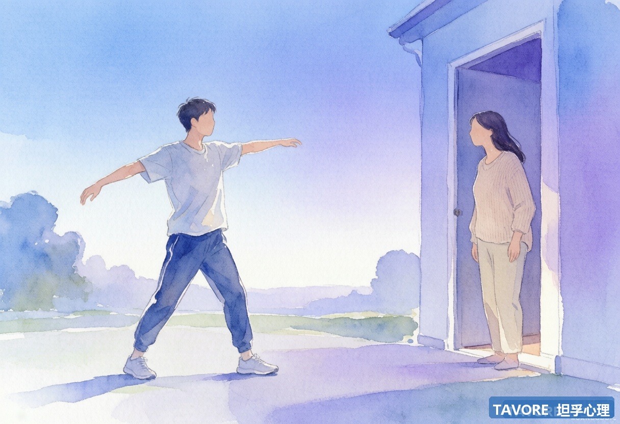 温暖的家庭场景插画