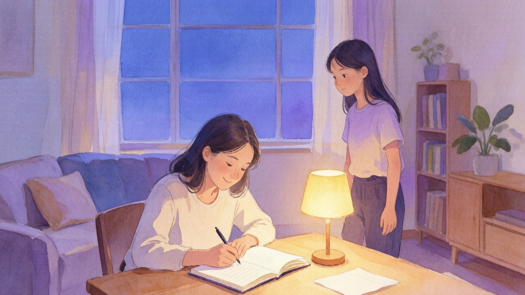 温暖的家庭场景插画
