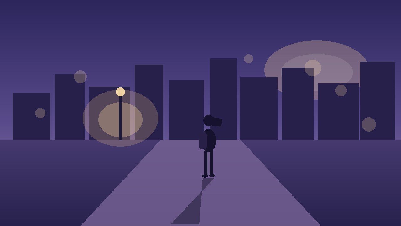 放学路上独自走回家的女孩
