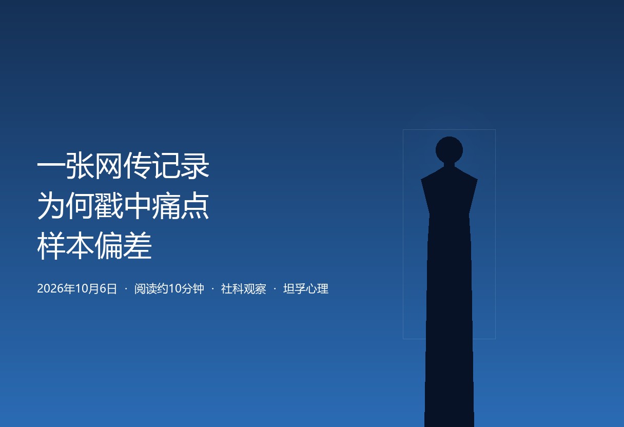 一张网传就诊记录为何戳中全民痛点：读懂青少年心理困境的样本偏差
